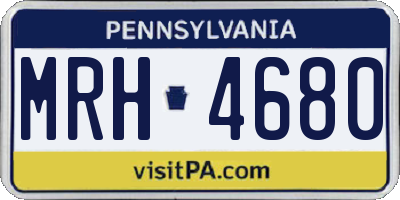 PA license plate MRH4680