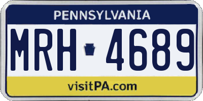 PA license plate MRH4689