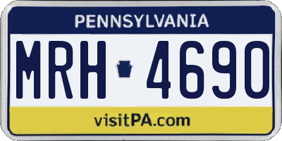 PA license plate MRH4690