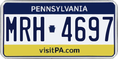 PA license plate MRH4697