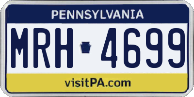 PA license plate MRH4699
