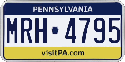 PA license plate MRH4795
