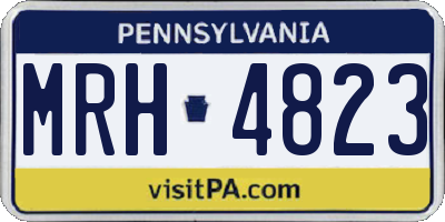 PA license plate MRH4823