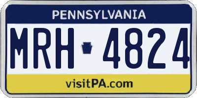 PA license plate MRH4824