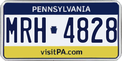 PA license plate MRH4828