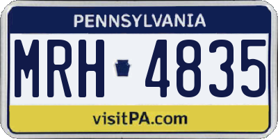 PA license plate MRH4835