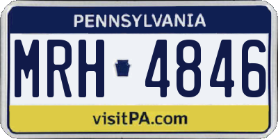 PA license plate MRH4846
