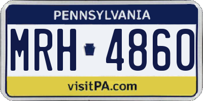 PA license plate MRH4860