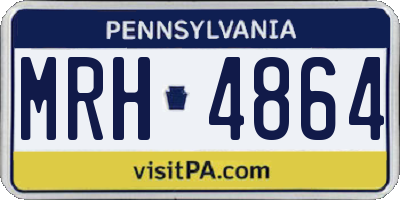 PA license plate MRH4864