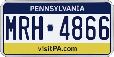 PA license plate MRH4866