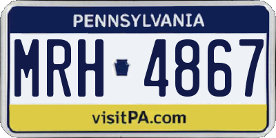 PA license plate MRH4867