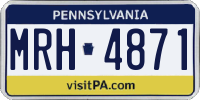 PA license plate MRH4871