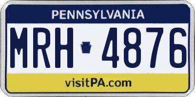PA license plate MRH4876