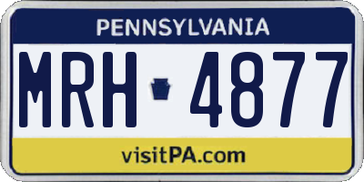 PA license plate MRH4877
