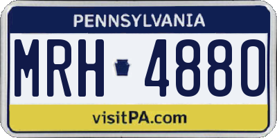 PA license plate MRH4880