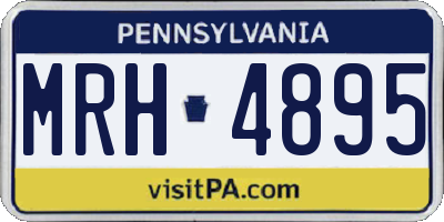 PA license plate MRH4895