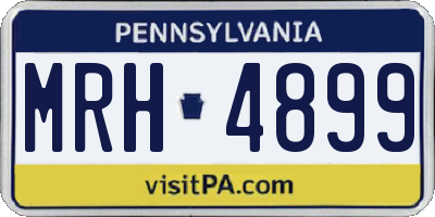 PA license plate MRH4899