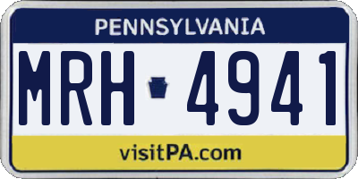 PA license plate MRH4941