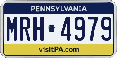 PA license plate MRH4979