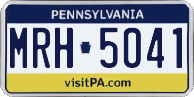 PA license plate MRH5041