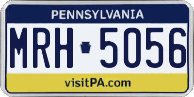 PA license plate MRH5056