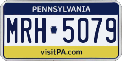PA license plate MRH5079