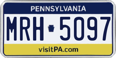 PA license plate MRH5097