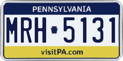PA license plate MRH5131
