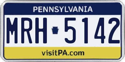 PA license plate MRH5142