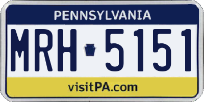 PA license plate MRH5151