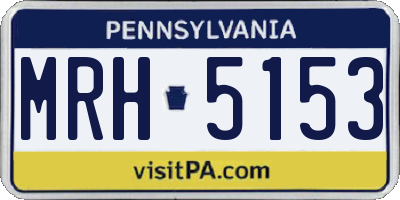 PA license plate MRH5153
