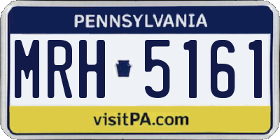 PA license plate MRH5161