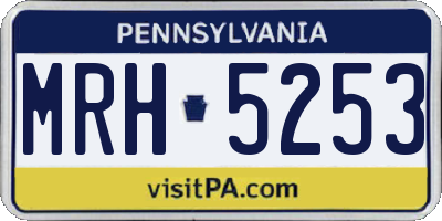 PA license plate MRH5253