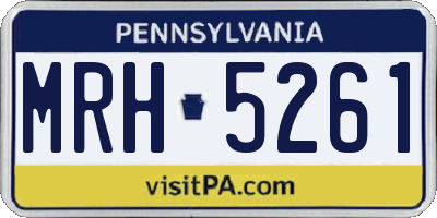 PA license plate MRH5261
