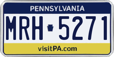 PA license plate MRH5271