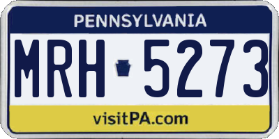 PA license plate MRH5273