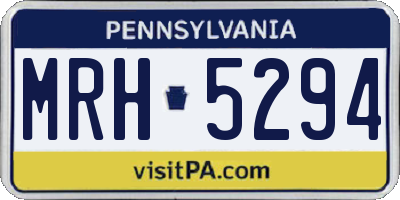 PA license plate MRH5294