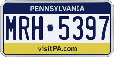 PA license plate MRH5397