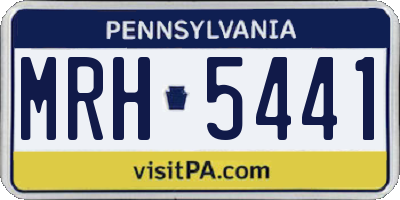 PA license plate MRH5441