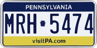 PA license plate MRH5474