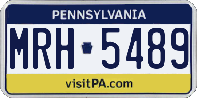 PA license plate MRH5489