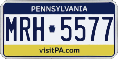 PA license plate MRH5577