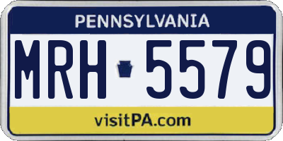 PA license plate MRH5579