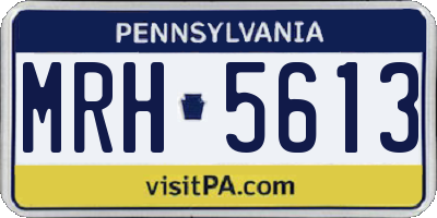 PA license plate MRH5613