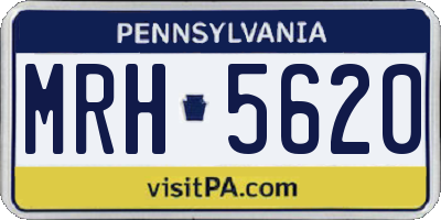 PA license plate MRH5620