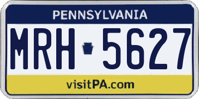 PA license plate MRH5627