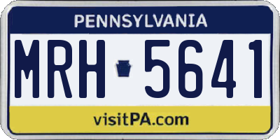 PA license plate MRH5641