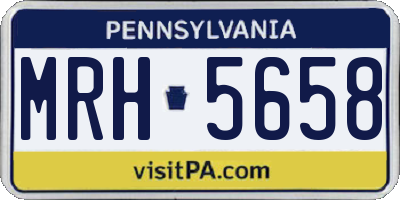 PA license plate MRH5658