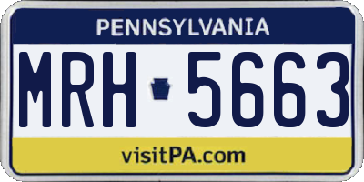 PA license plate MRH5663