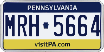 PA license plate MRH5664